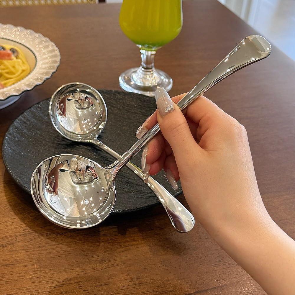 Cucharón Pequeño de Acero Inoxidable ZDFQly - Juego de 2, 20 cm