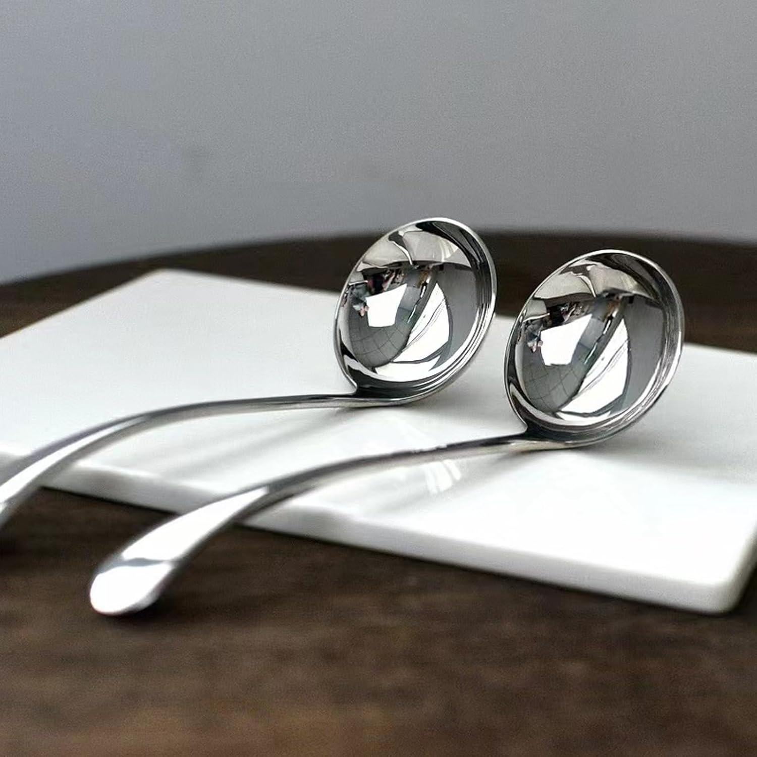 Cucharón Pequeño de Acero Inoxidable ZDFQly - Juego de 2, 20 cm