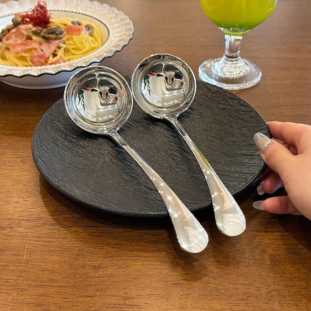 Cucharón Pequeño de Acero Inoxidable ZDFQly - Juego de 2, 20 cm