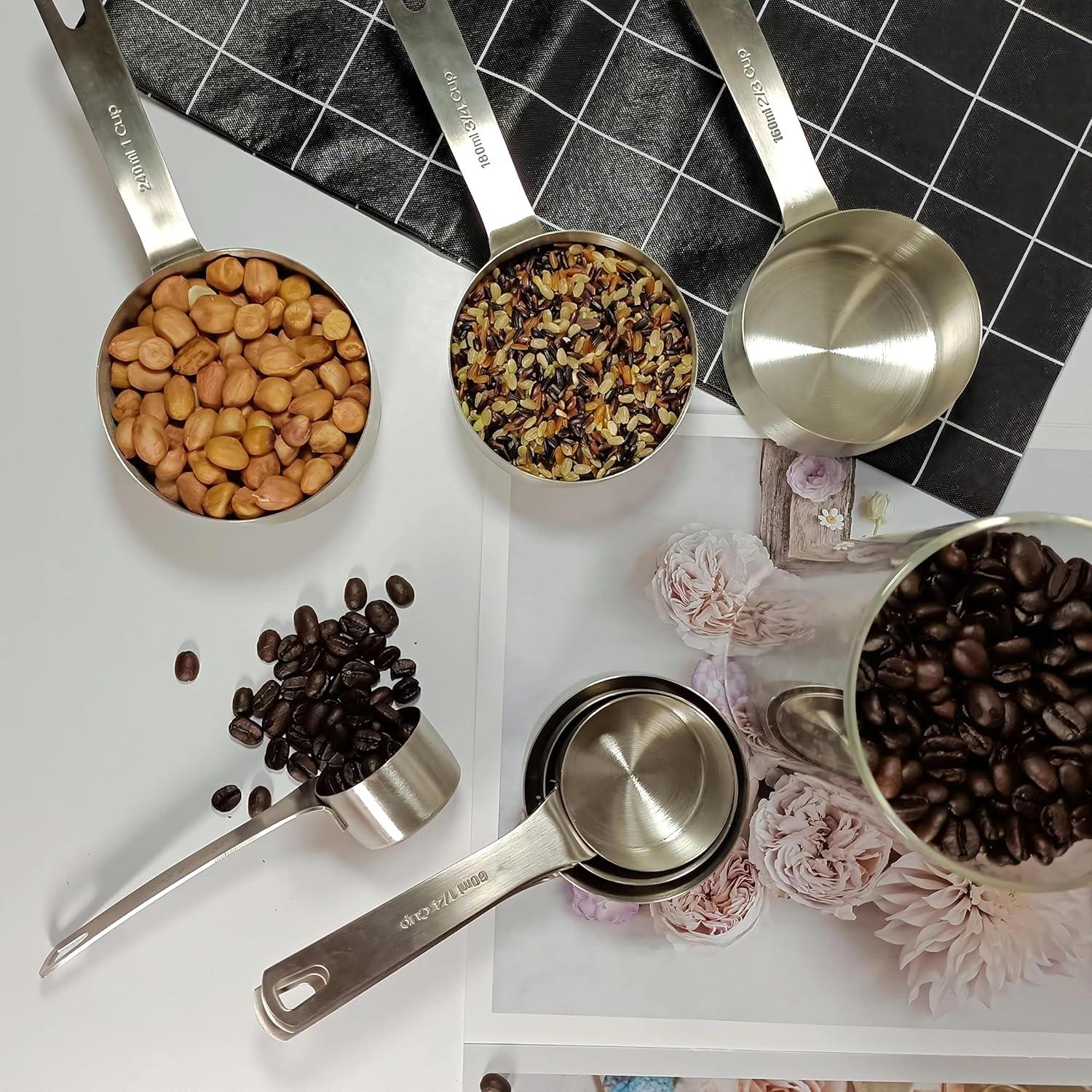 Juego de Tazas Medidoras Hotsyang Acero Inoxidable 8 Piezas