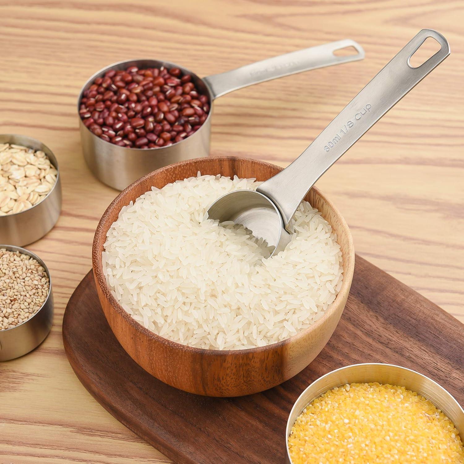 Juego de Tazas Medidoras Hotsyang Acero Inoxidable 8 Piezas