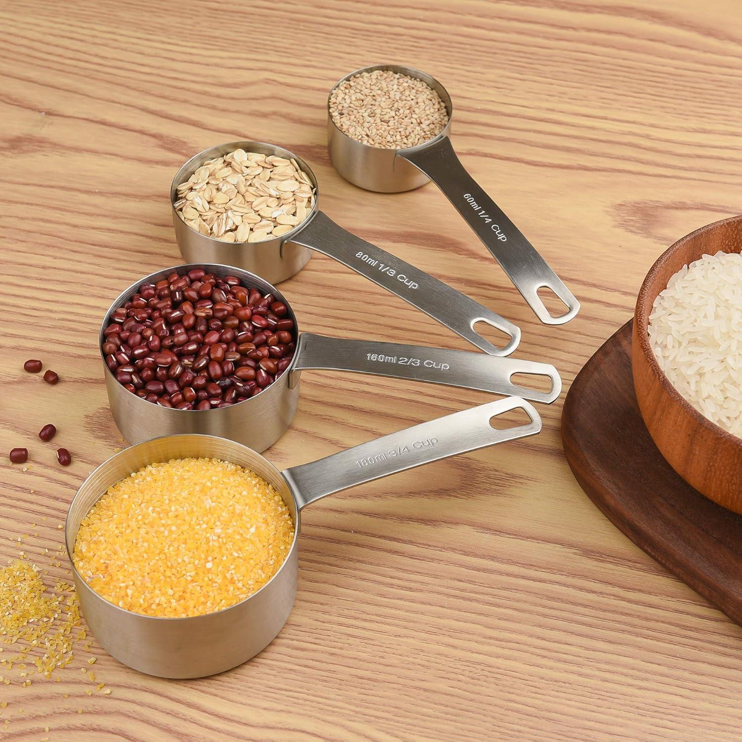 Juego de Tazas Medidoras Hotsyang Acero Inoxidable 8 Piezas