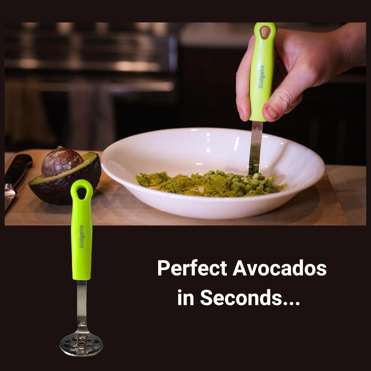 Juego de 2 Machacadores de Carne y Aguacate Xidgets - Acero Inoxidable