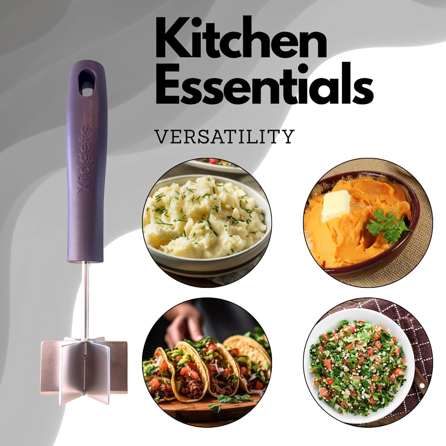 Juego de 2 Machacadores de Carne y Aguacate Xidgets - Acero Inoxidable