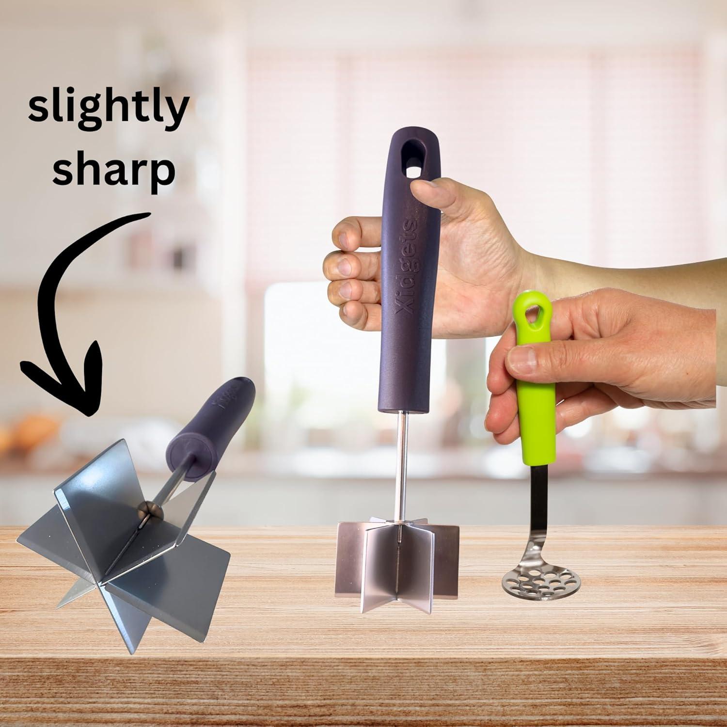 Juego de 2 Machacadores de Carne y Aguacate Xidgets - Acero Inoxidable