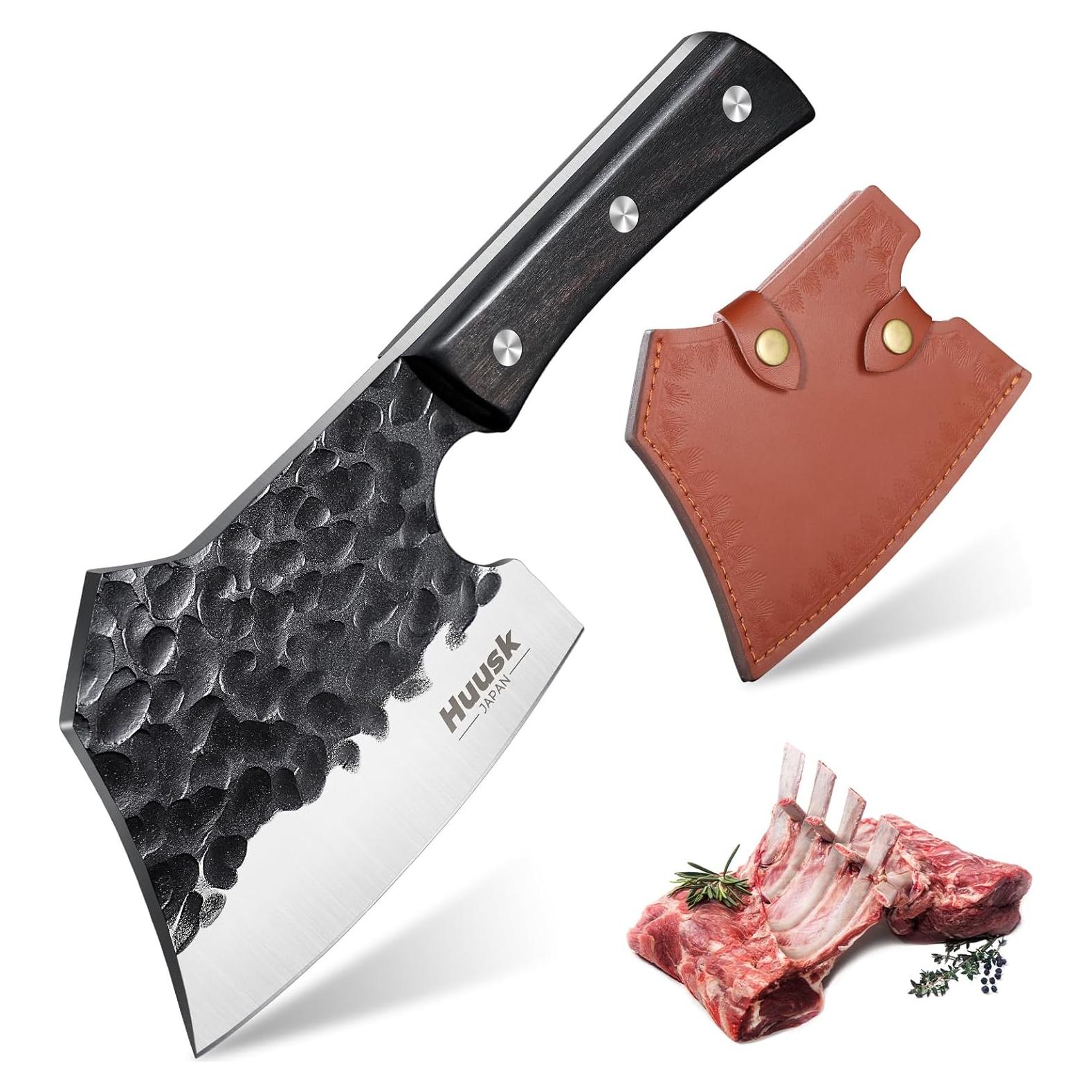 Cuchillo de Carnicería Huusk Hacha de Cocina 34cm Acero Carbono