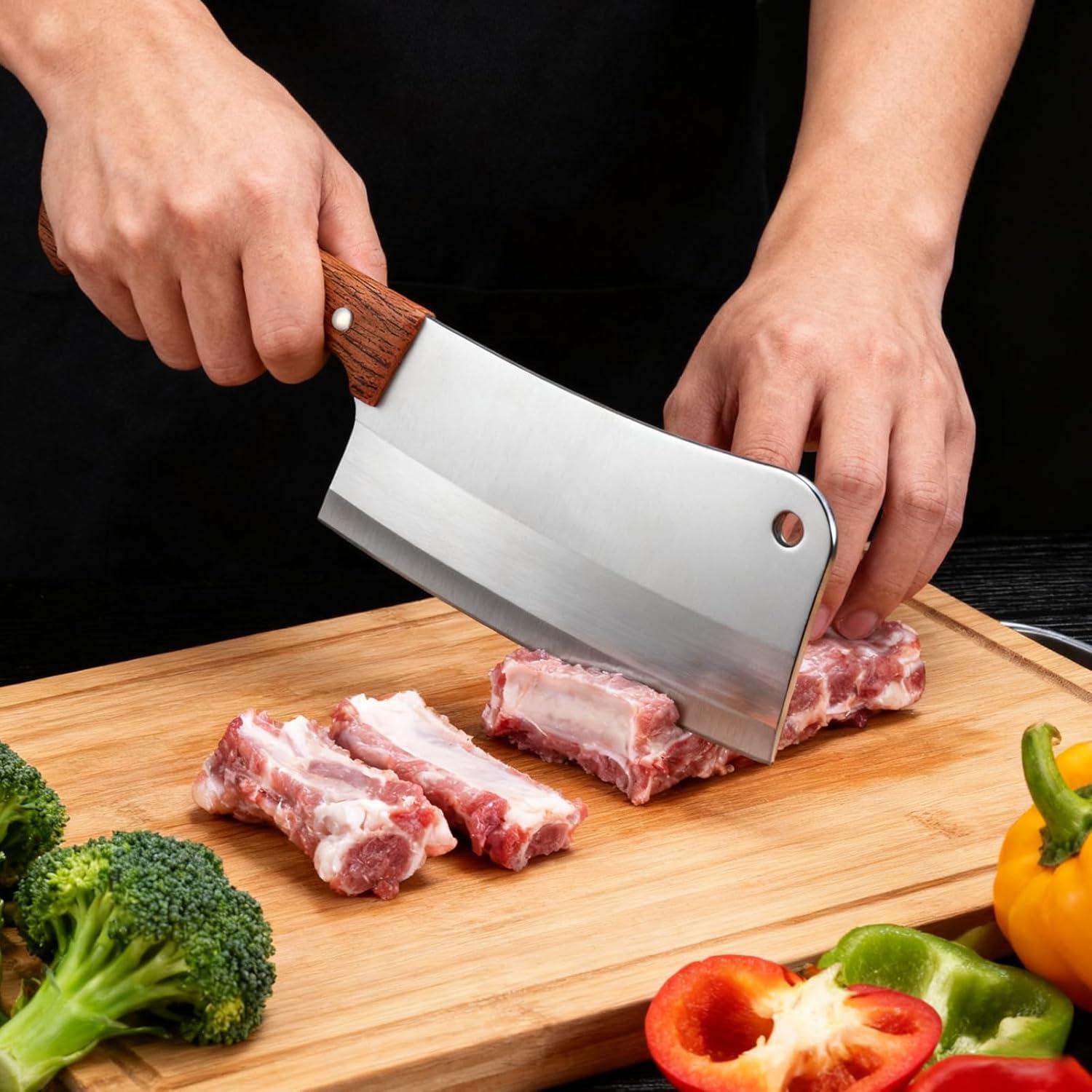 Cuchillo de Carnicero Uibkor 17.78 cm Acero Inoxidable Afilado