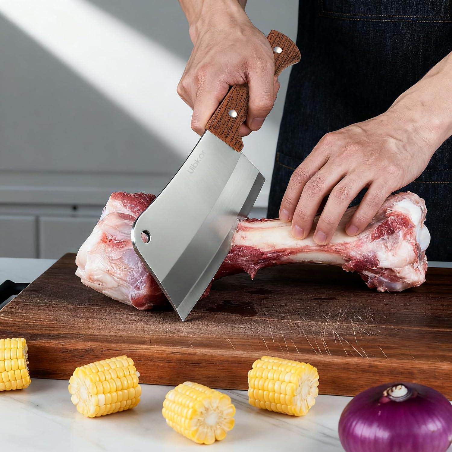 Cuchillo de Carnicero Uibkor 17.78 cm Acero Inoxidable Afilado