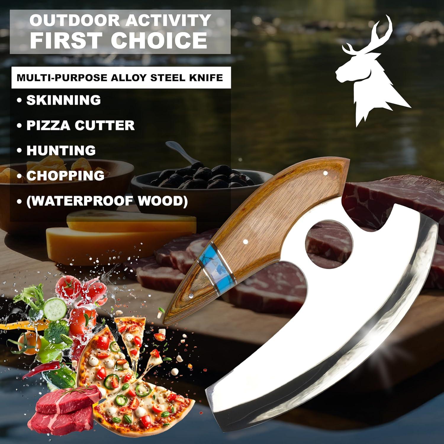 Cuchillo Ulu Deer Edge - Cortador de Cocina Ergonómico 223g