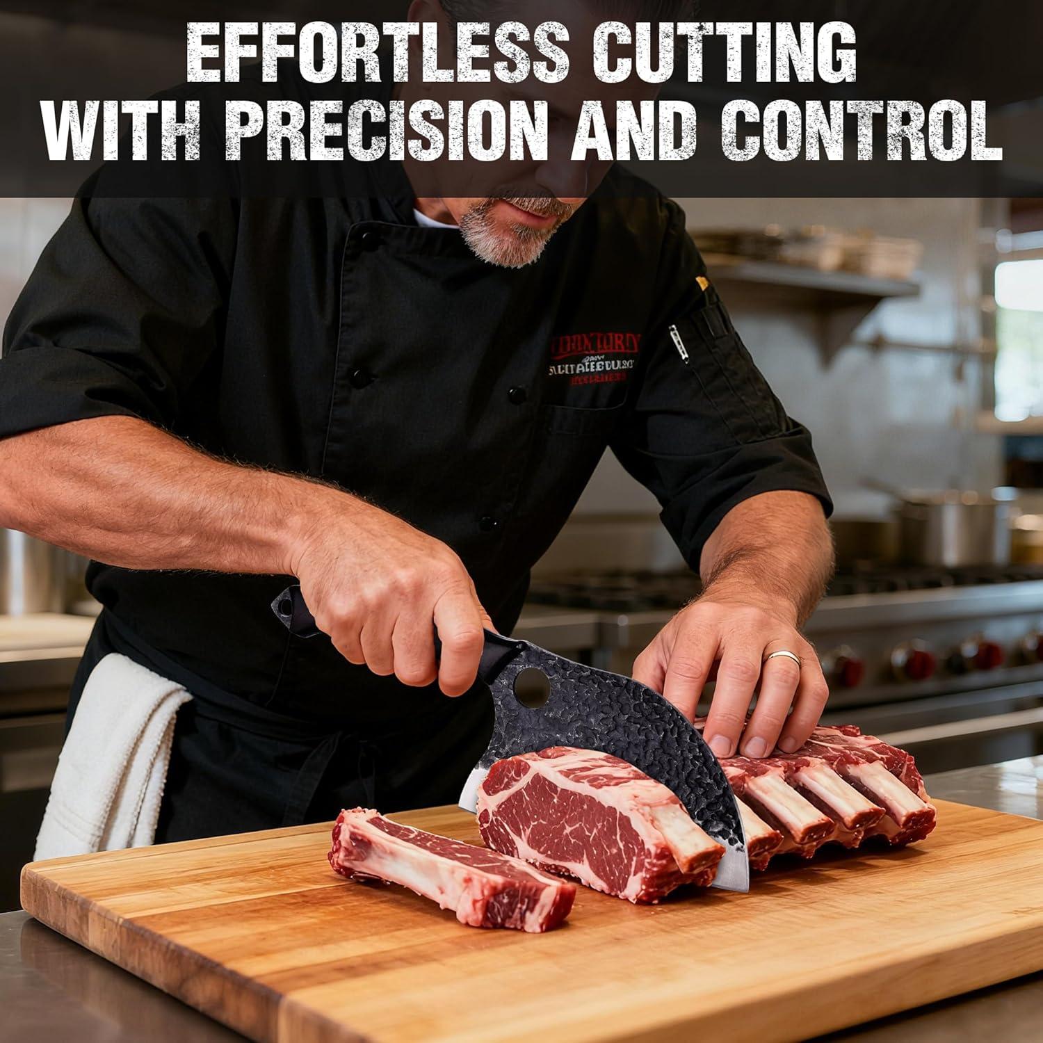 Cuchillo de Chef Mossy Oak 16.5 cm Forjado a Mano con Funda