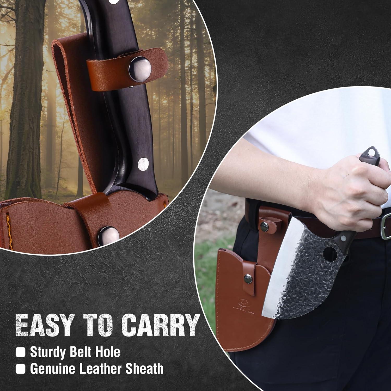 Cuchillo de Chef Mossy Oak 16.5 cm Forjado a Mano con Funda