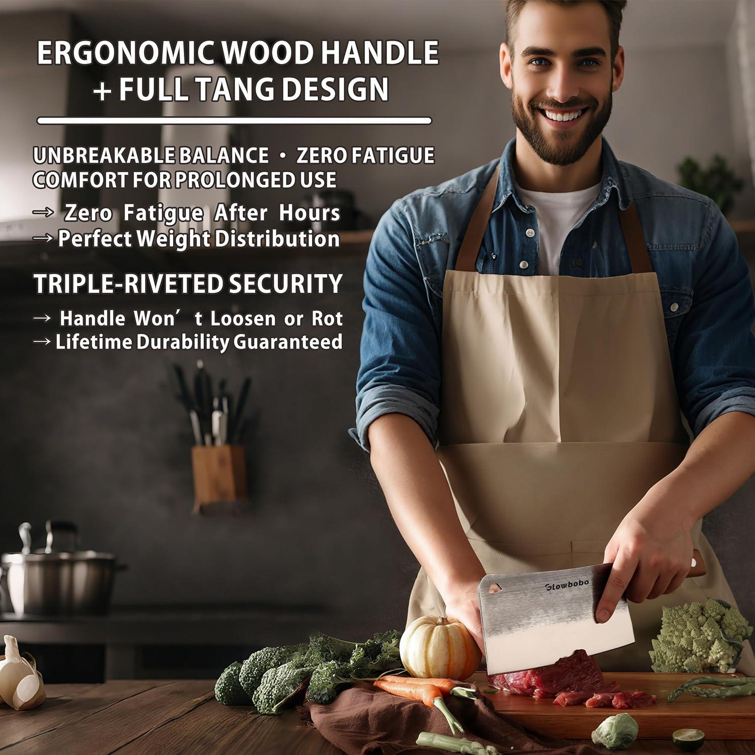 Cuchillo de Carnicero Glowbobo 19.5 cm Acero Inoxidable 5CR15