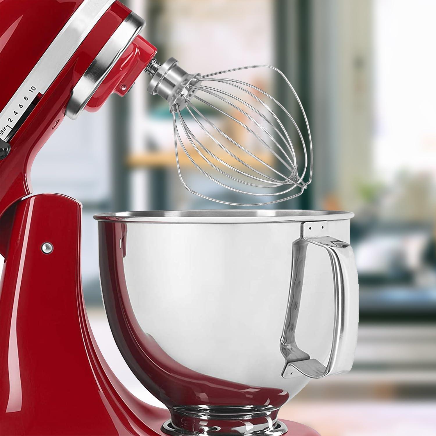 Batidor de Acero Inoxidable OUOLife K45WW para KitchenAid 4.5L