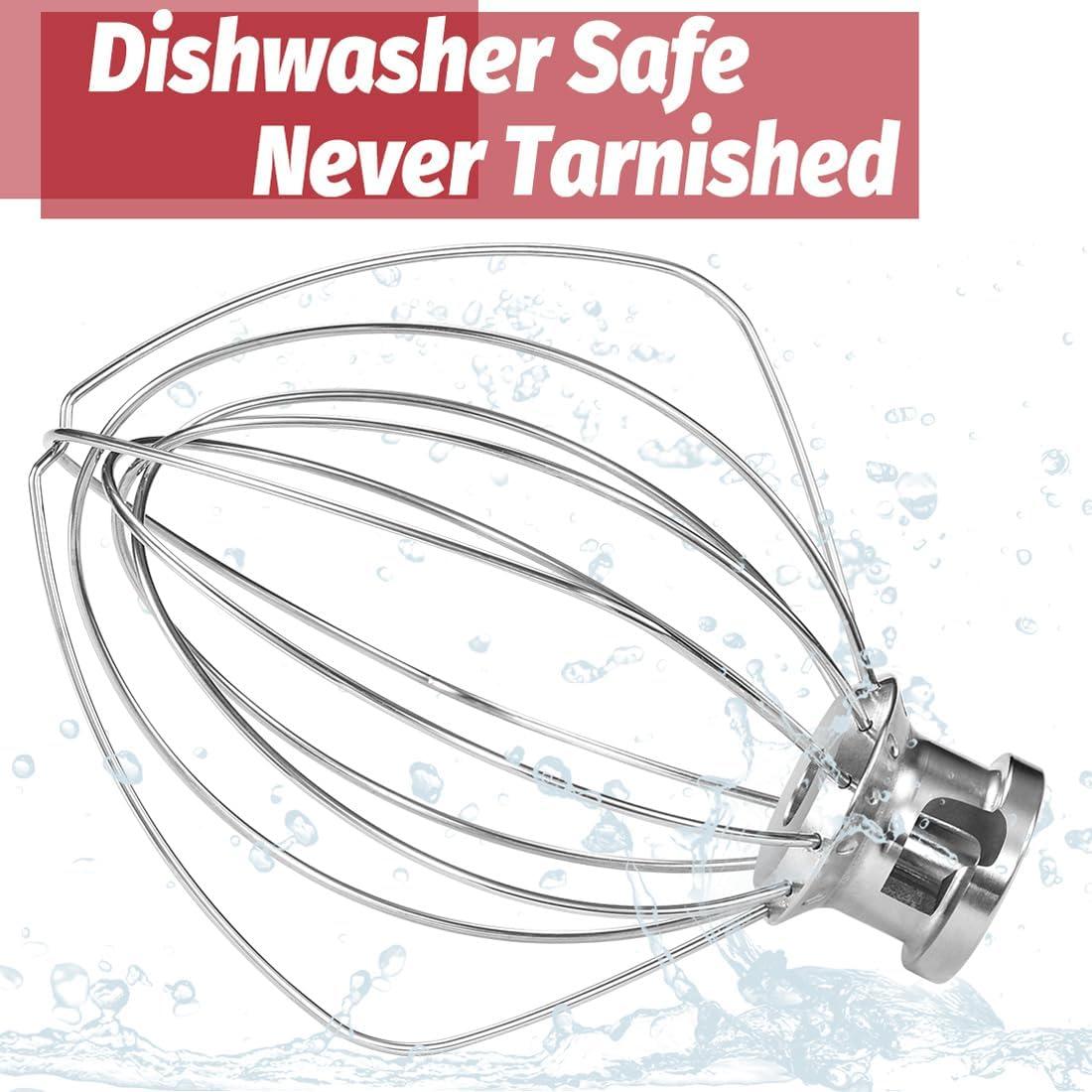 Batidor de Acero Inoxidable OUOLife K45WW para KitchenAid 4.5L