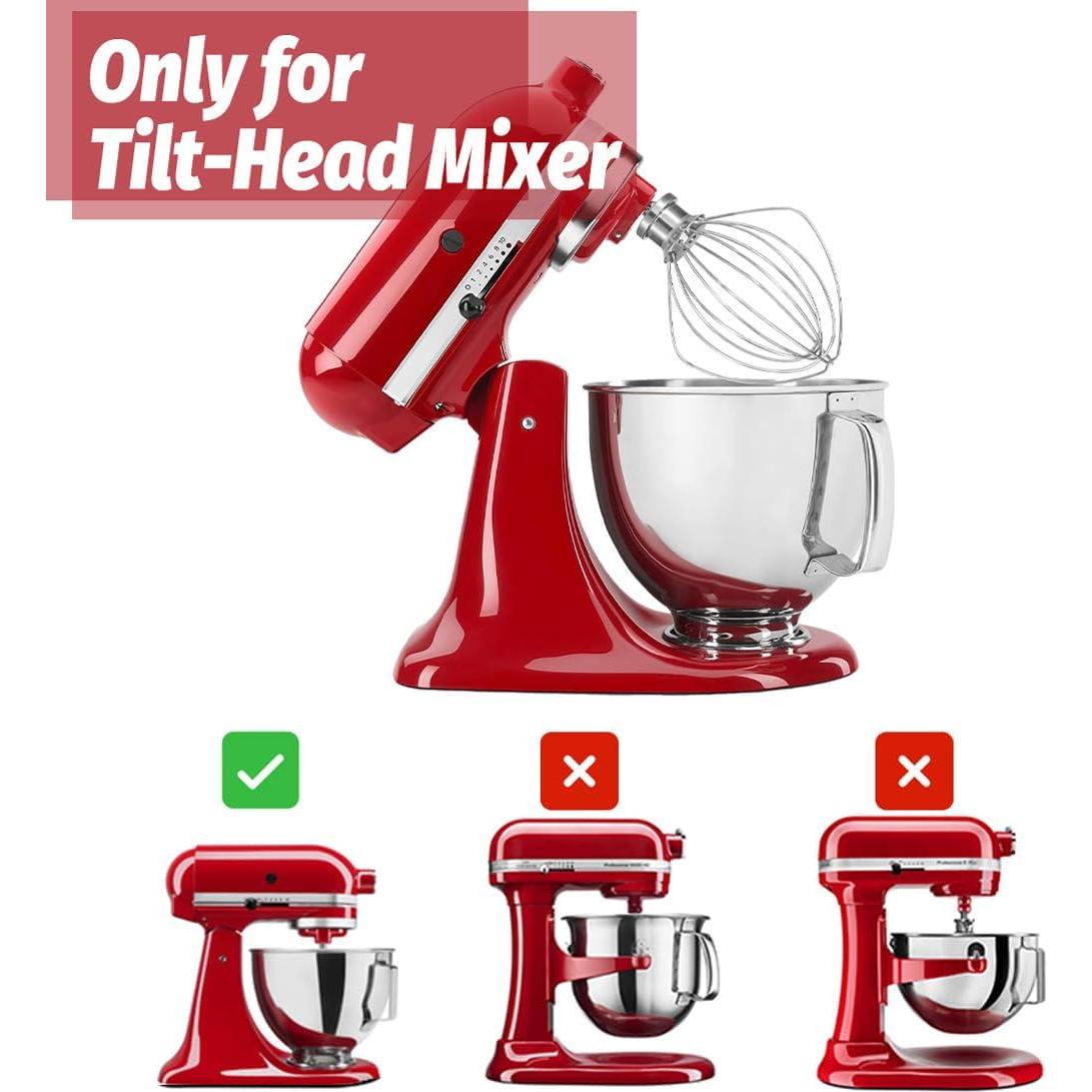 Batidor de Acero Inoxidable OUOLife K45WW para KitchenAid 4.5L