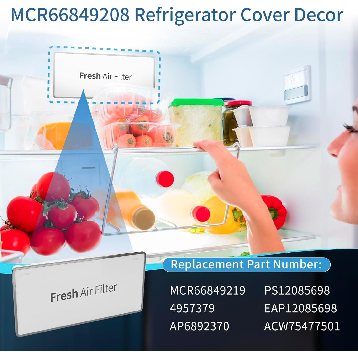 Cubierta de Filtro de Aire LEOPO MCR66849219 para Refrigerador LG