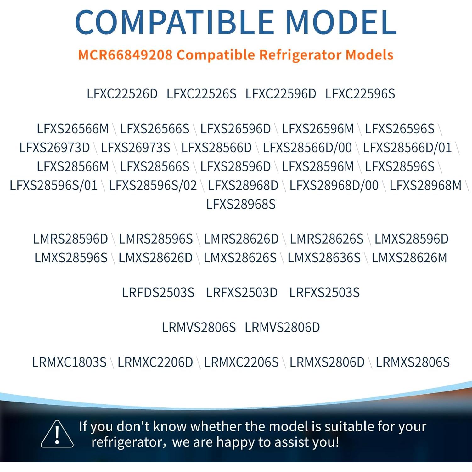 Cubierta de Filtro de Aire LEOPO MCR66849219 para Refrigerador LG