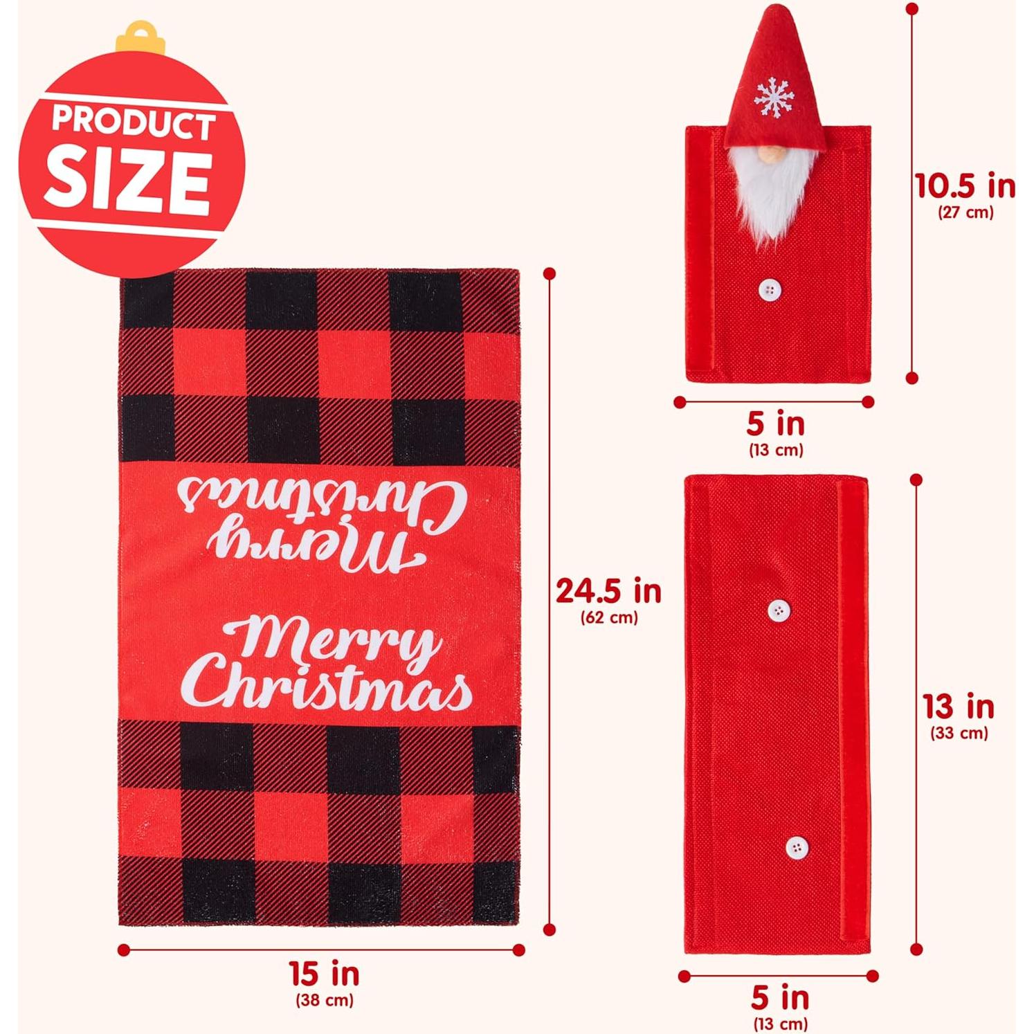 Conjunto de 5 fundas para manijas de refrigerador JOYIN Navidad