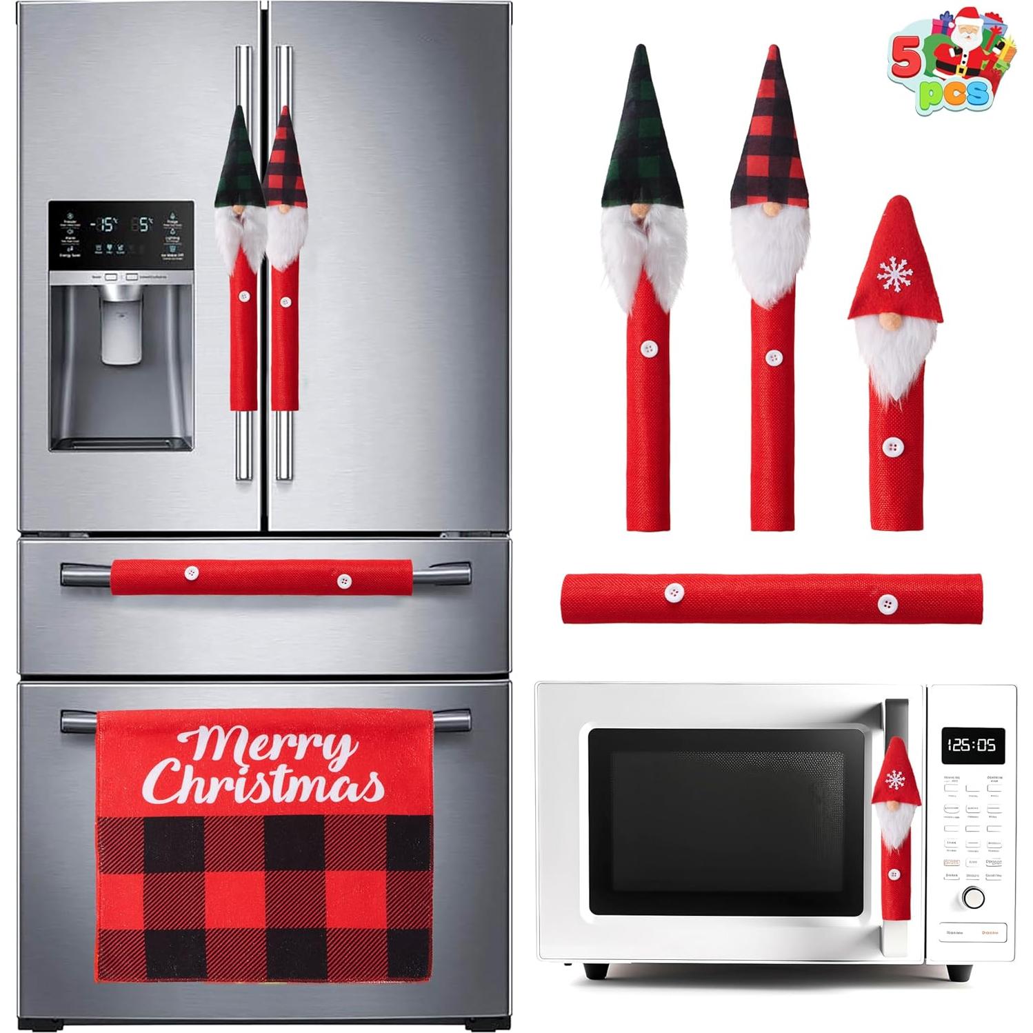 Conjunto de 5 fundas para manijas de refrigerador JOYIN Navidad