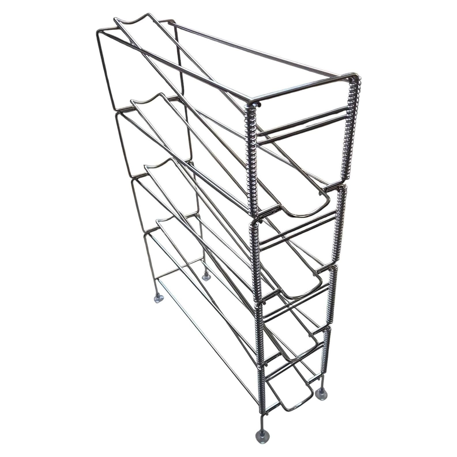 Dispensador Vertical de Tazas Acero Inoxidable 4 Compartimentos 60 cm