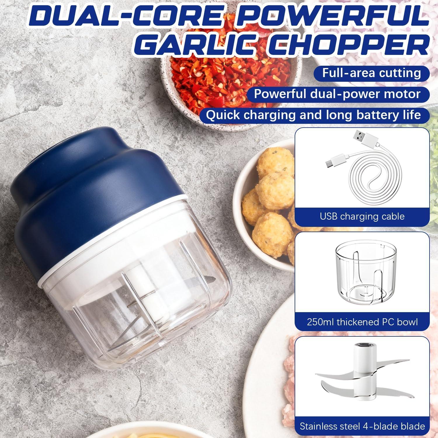 Mini Picadora Eléctrica Inalámbrica 250ml - Carga USB