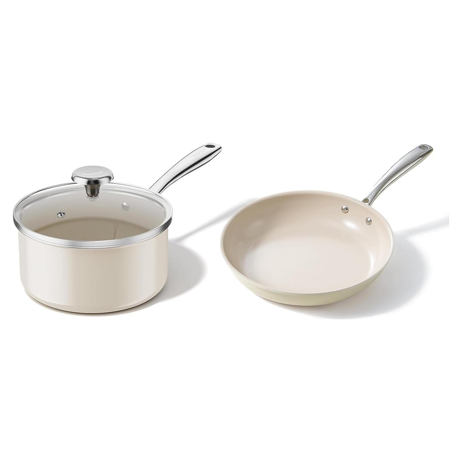 Cacerola Cerámica RedChef 2.5QT Antiadherente con Tapa