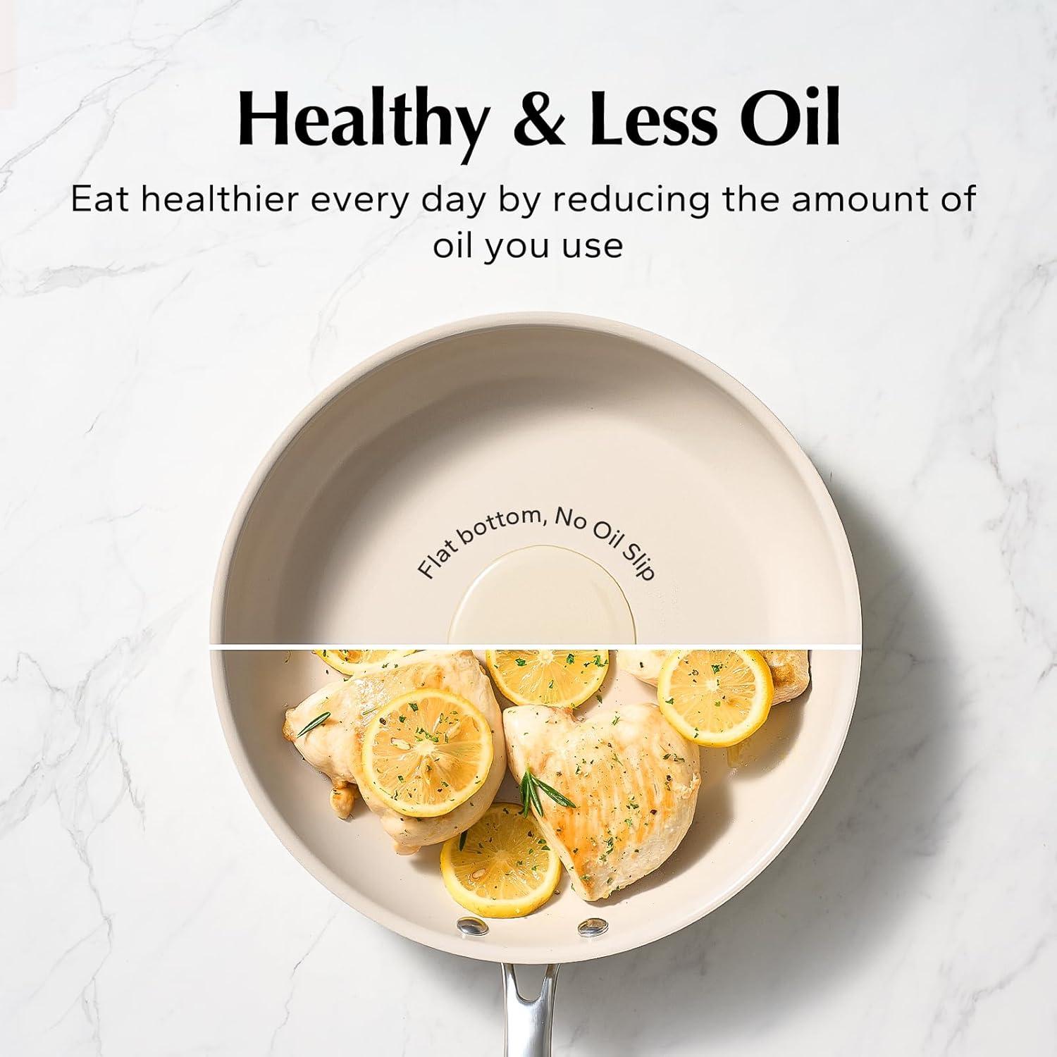 Cacerola Cerámica RedChef 2.5QT Antiadherente con Tapa