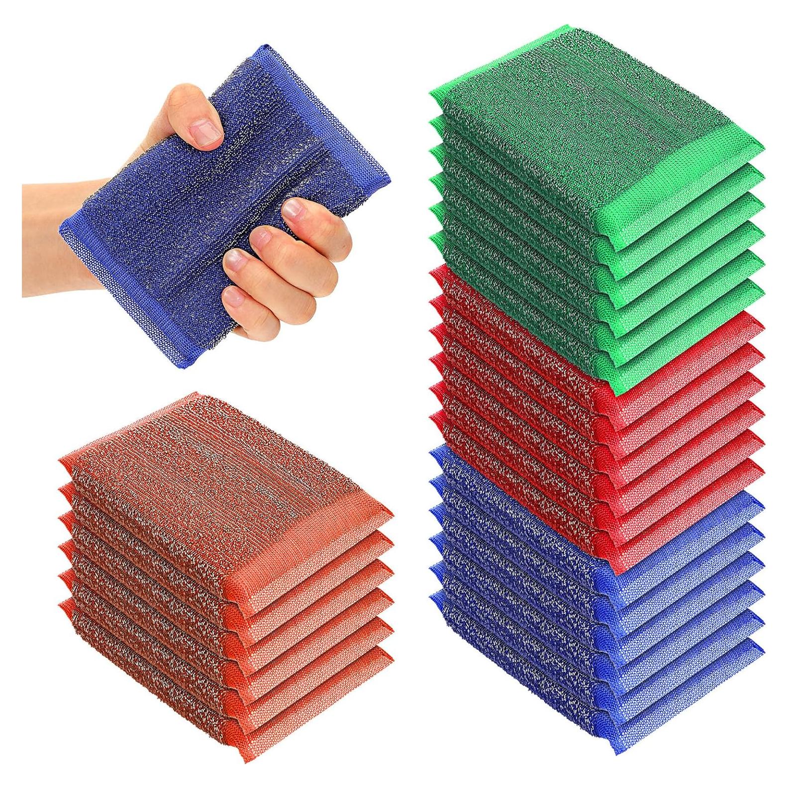 Paquete de 24 Esponjas de Acero Inoxidable Molain Sin Rayones