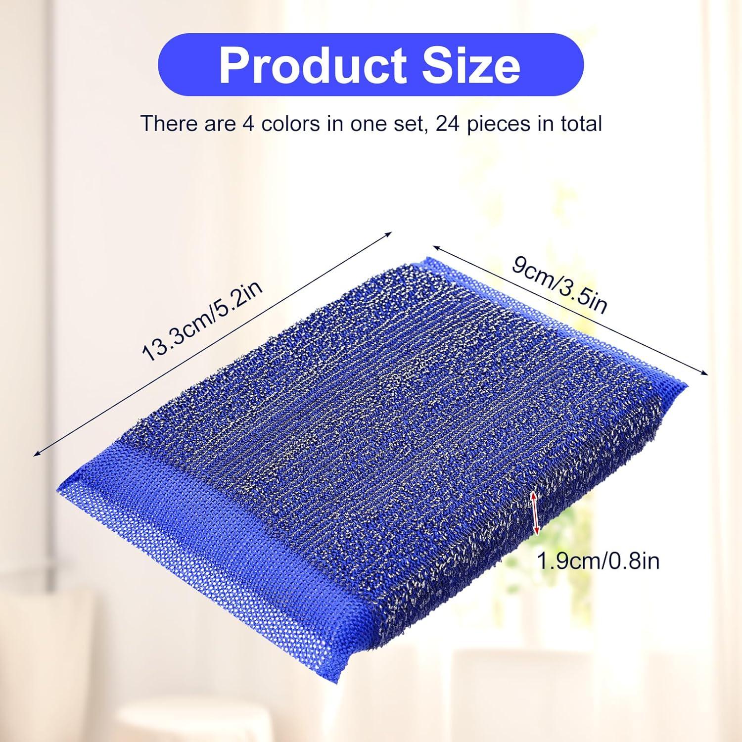 Paquete de 24 Esponjas de Acero Inoxidable Molain Sin Rayones