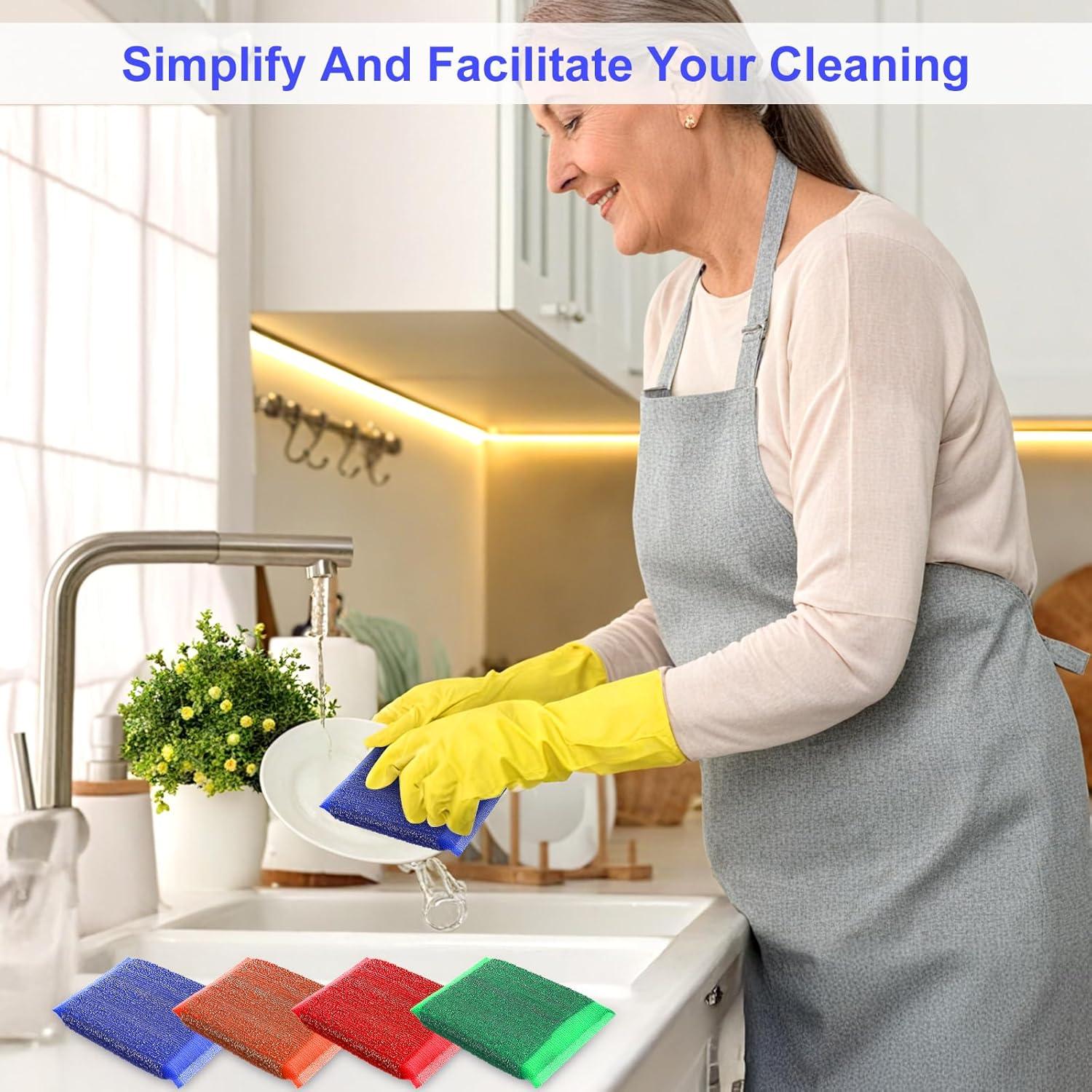 Paquete de 24 Esponjas de Acero Inoxidable Molain Sin Rayones