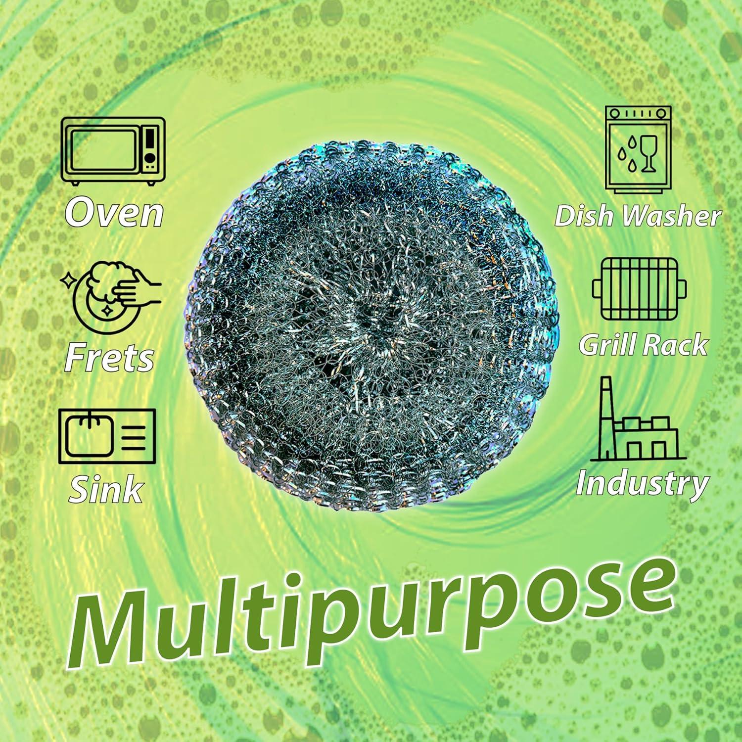 Estropajos de Acero Inoxidable Essperta - 3 Pcs, 15.24 cm