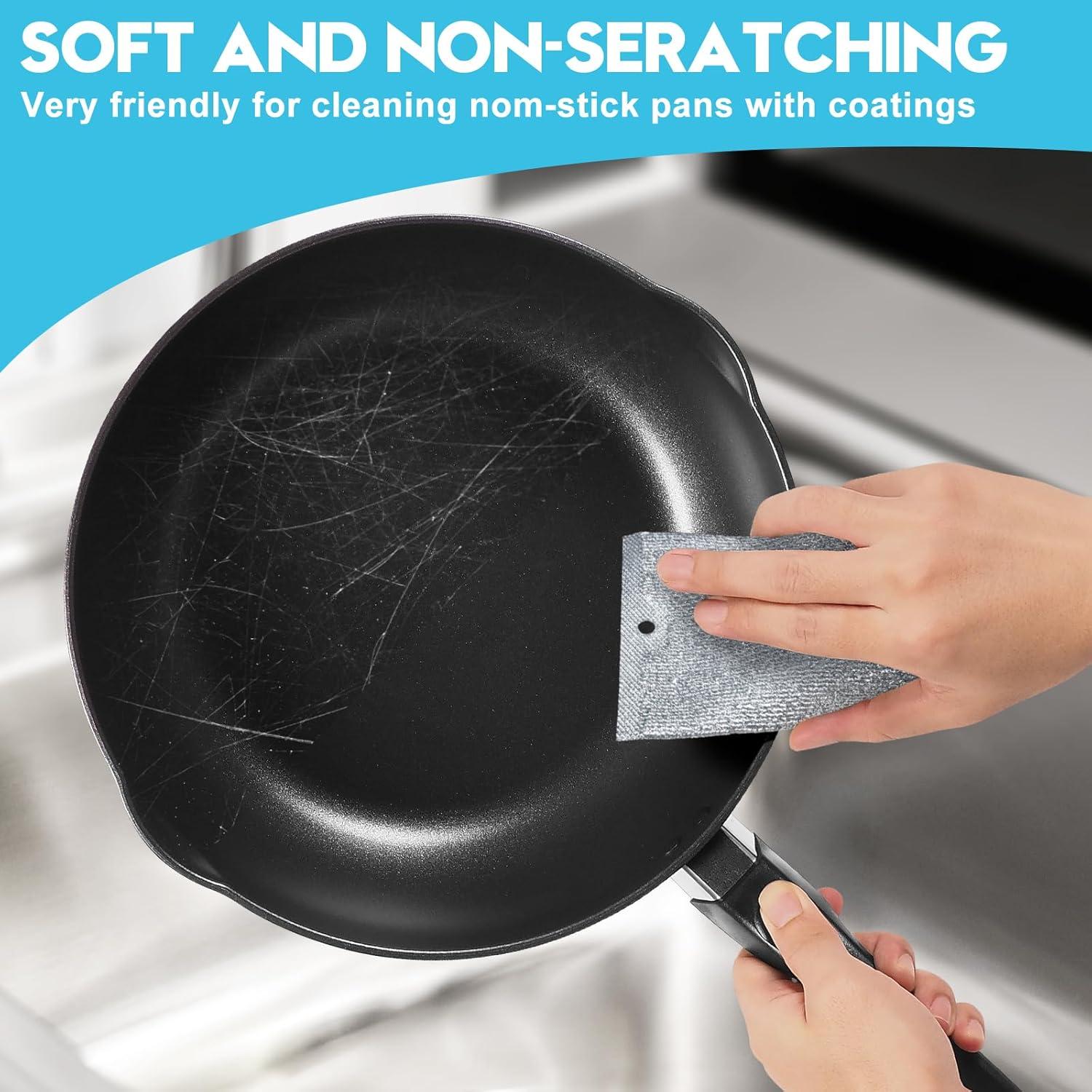 Estropajo de lana de acero VMKBL 10 piezas 15x10 cm multifuncional