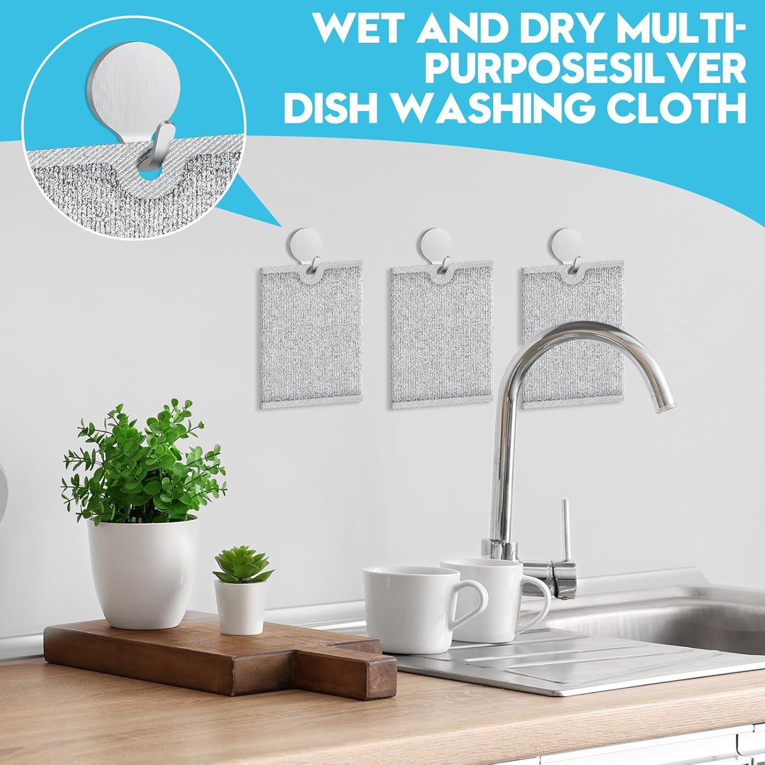 Estropajo de lana de acero VMKBL 10 piezas 15x10 cm multifuncional