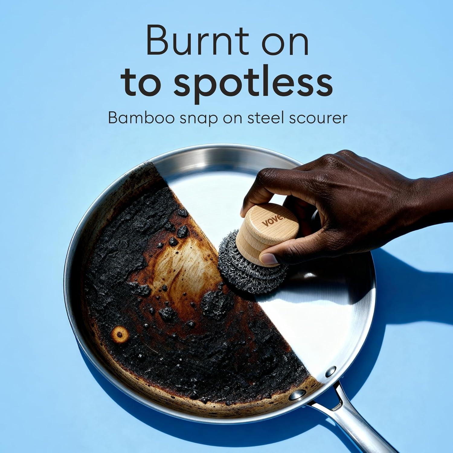 Estropajos de Acero Inoxidable Vove, Paquete de 6 Unidades