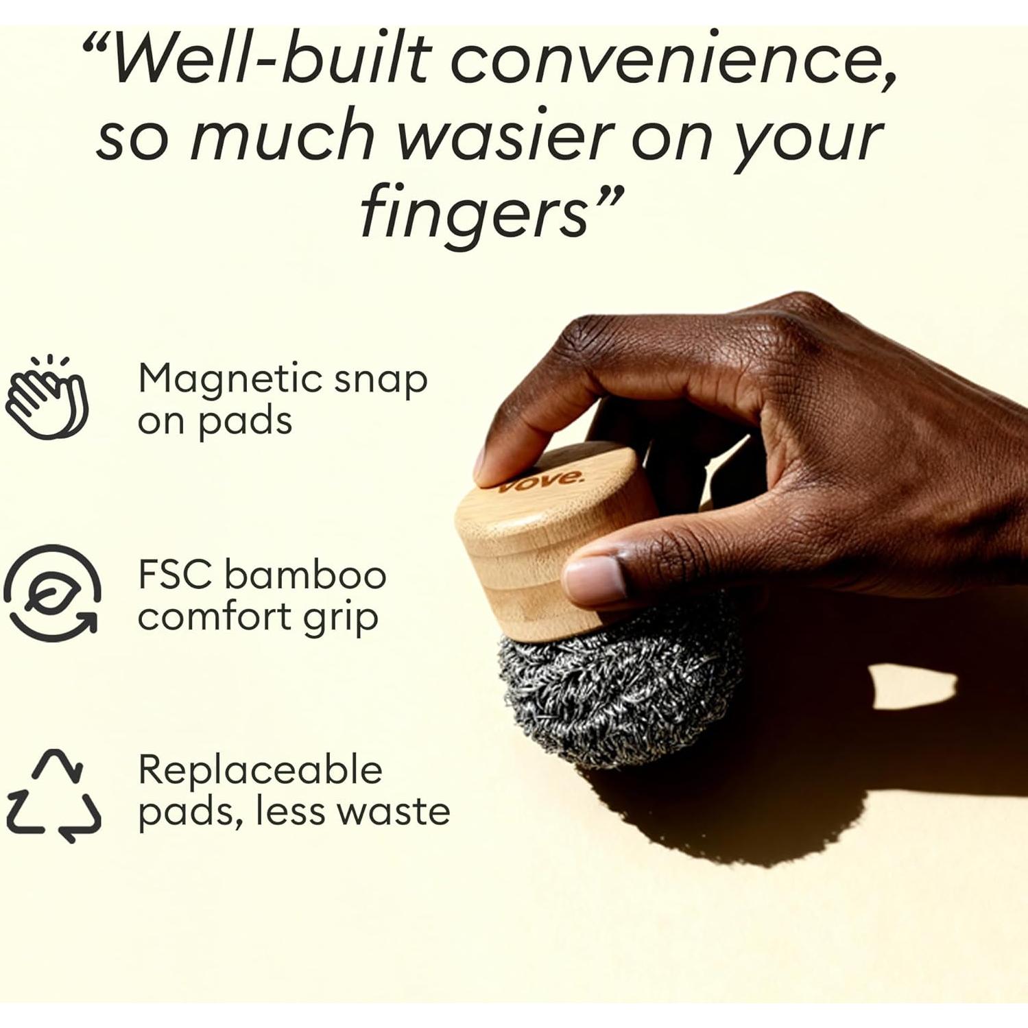 Estropajos de Acero Inoxidable Vove, Paquete de 6 Unidades