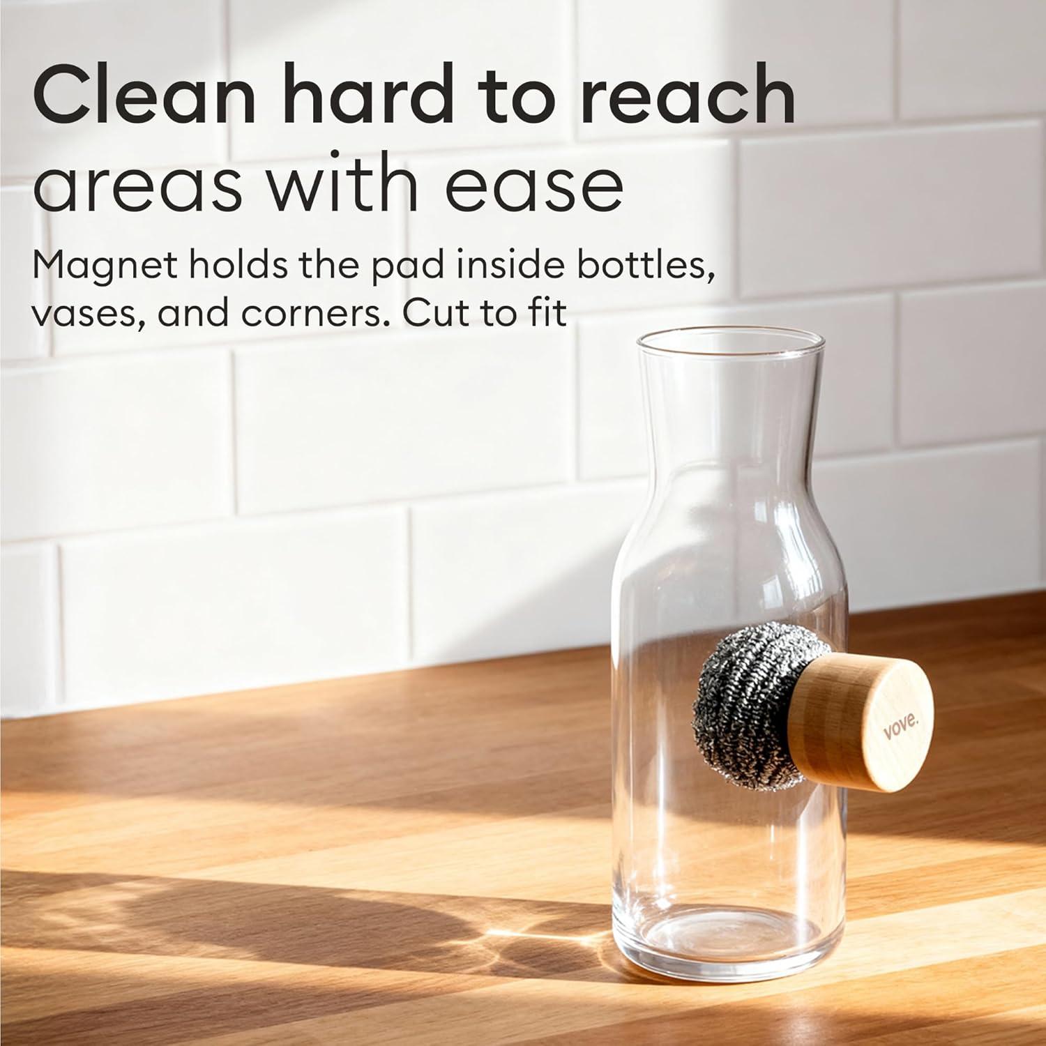 Estropajos de Acero Inoxidable Vove, Paquete de 6 Unidades