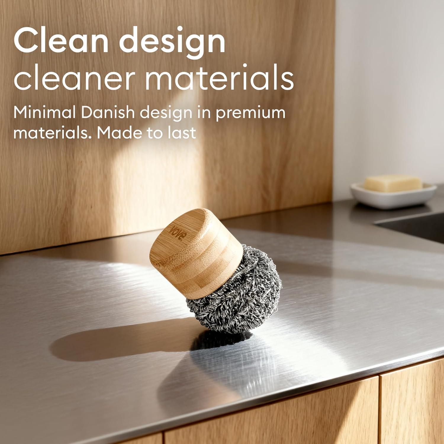 Estropajos de Acero Inoxidable Vove, Paquete de 6 Unidades