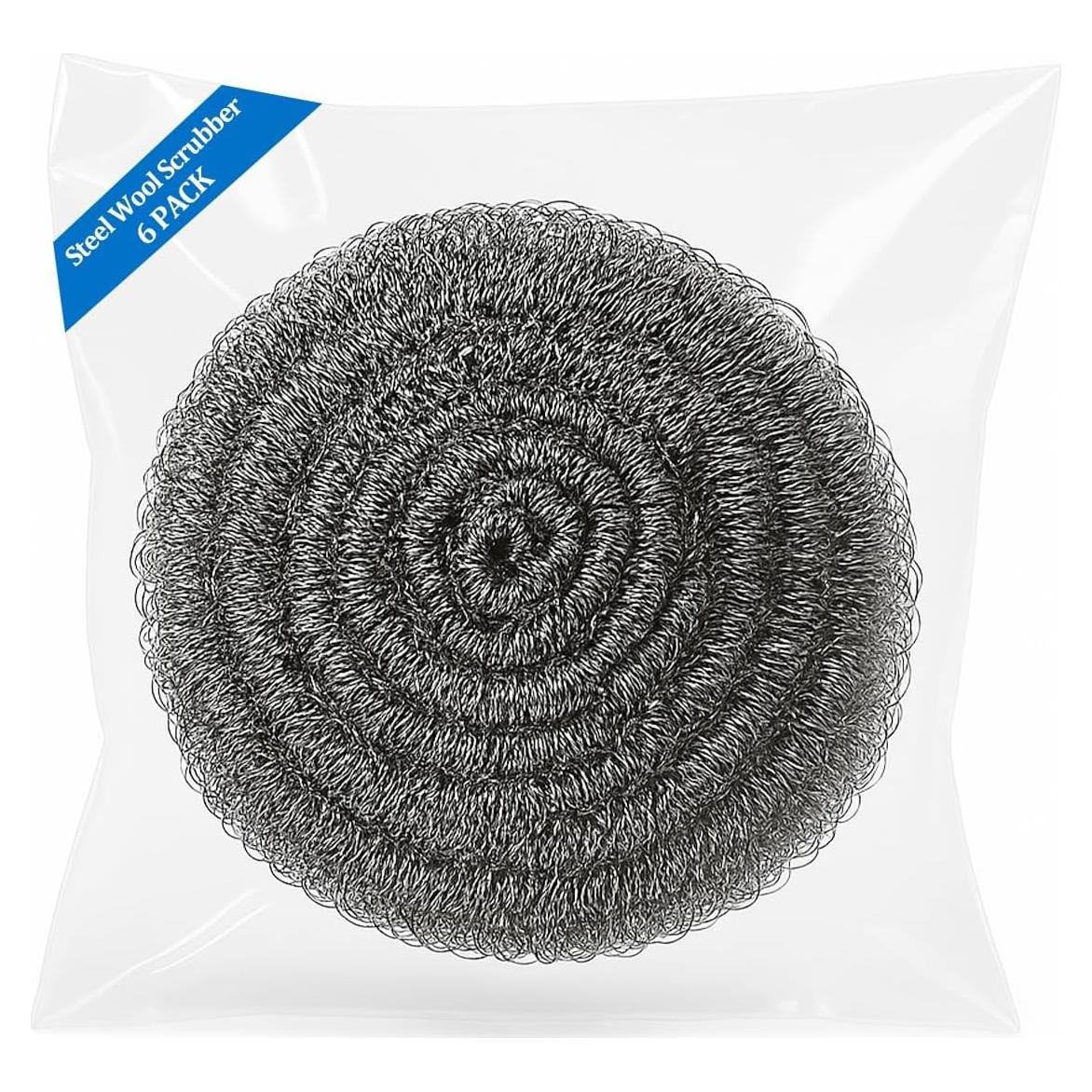 Esponjas de Acero Inoxidable 30g smrtcol - Paquete de 6