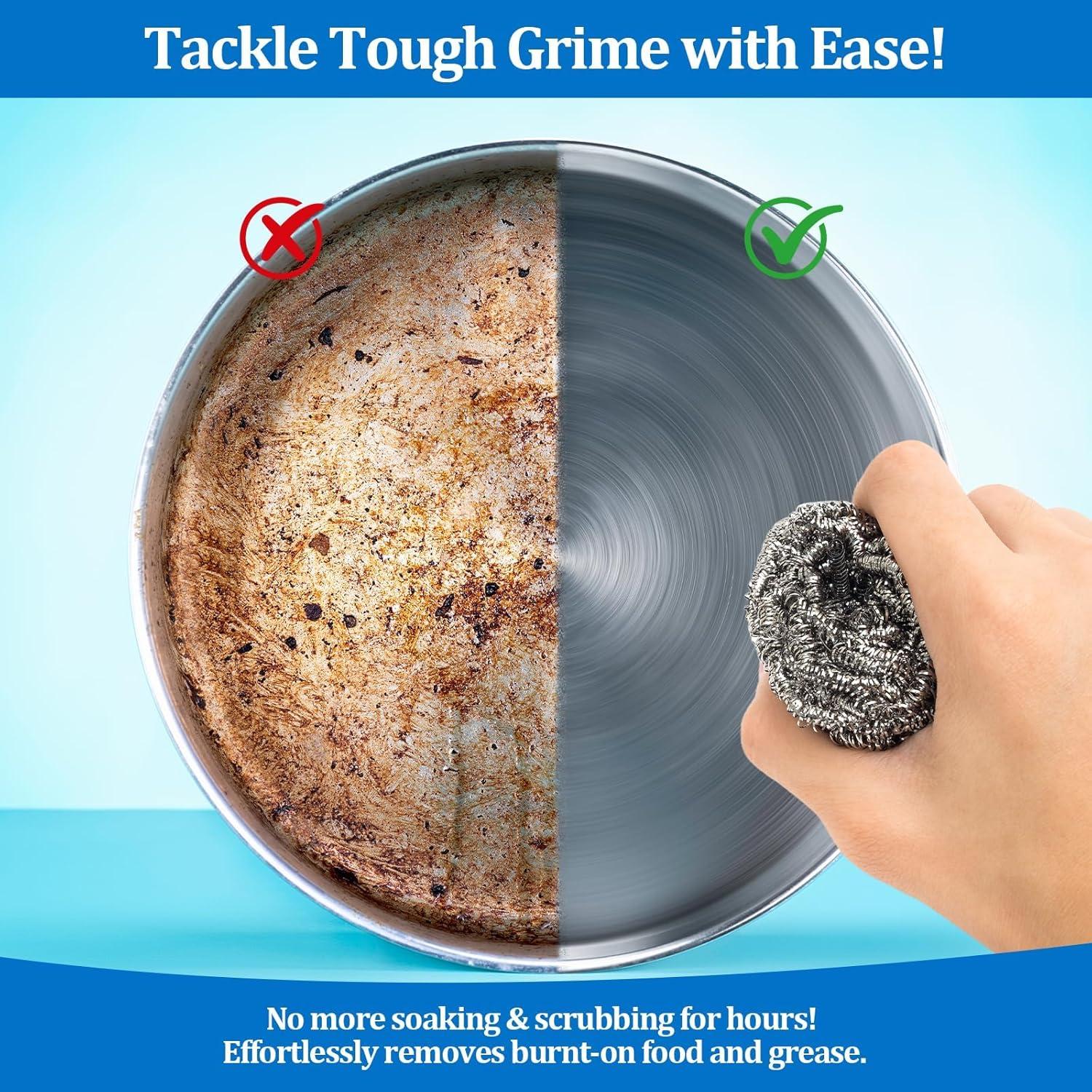 Esponjas de Acero Inoxidable 30g smrtcol - Paquete de 6