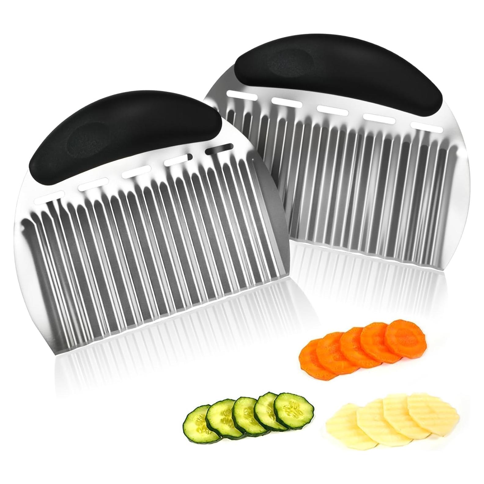 Cortadores de Ondas Grandes Qoarxui 2PCS Acero Inoxidable