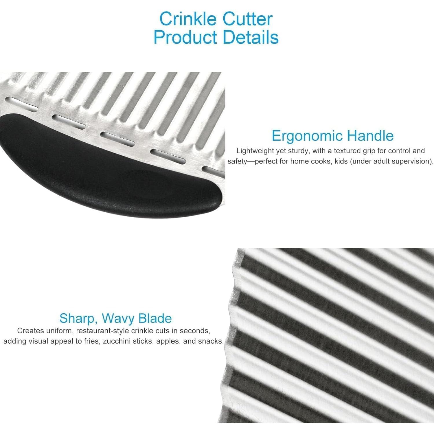 Cortadores de Ondas Grandes Qoarxui 2PCS Acero Inoxidable