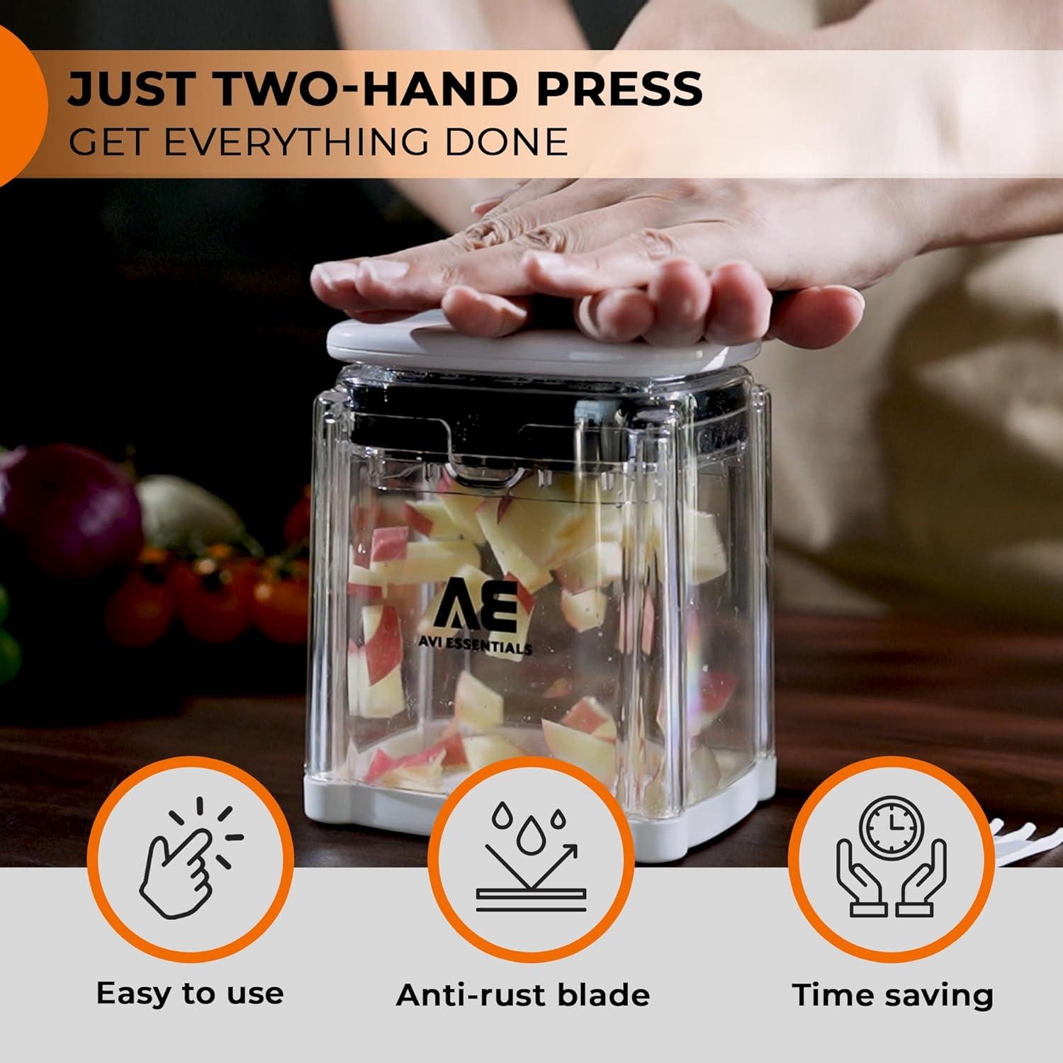 Cortador de Verduras Manual AVI ESSENTIALS con Cuchillas Intercambiables