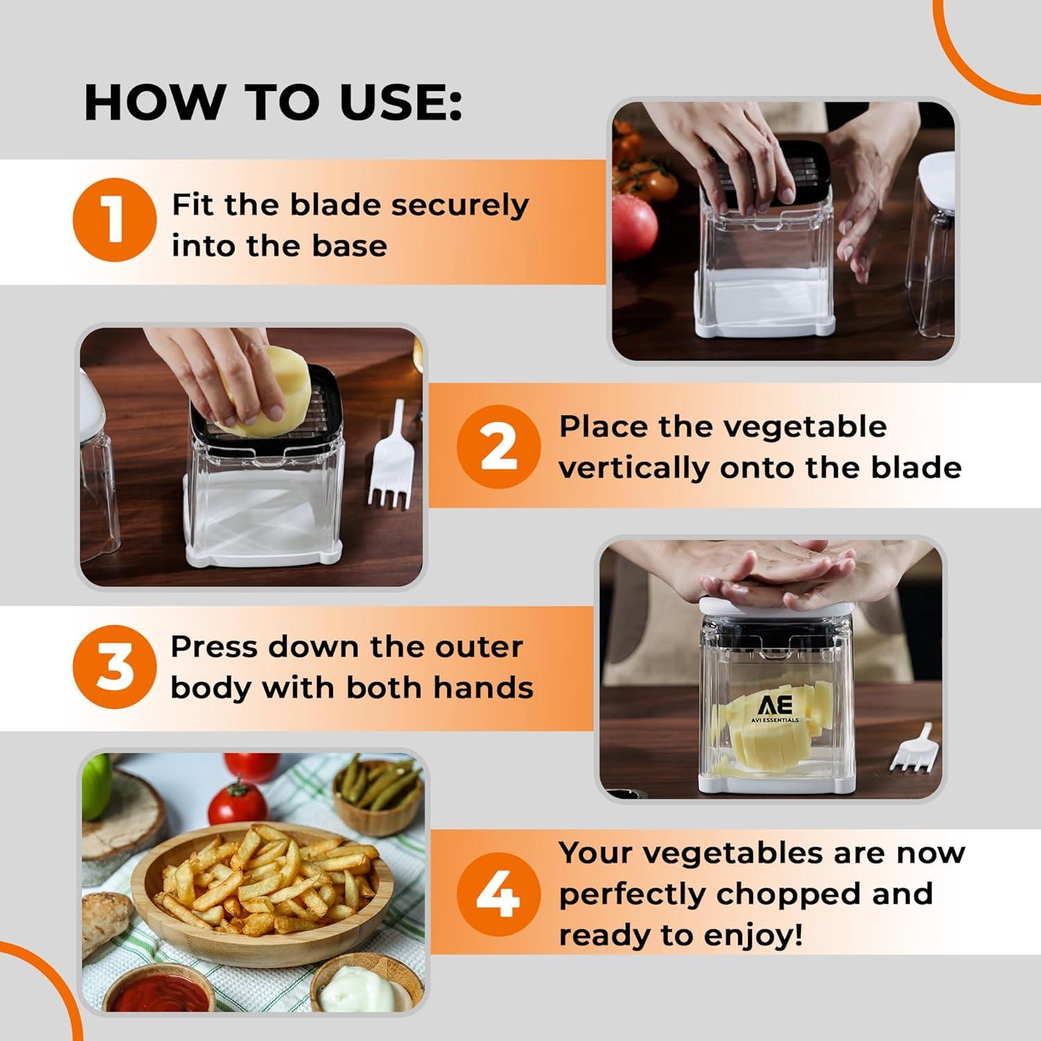 Cortador de Verduras Manual AVI ESSENTIALS con Cuchillas Intercambiables