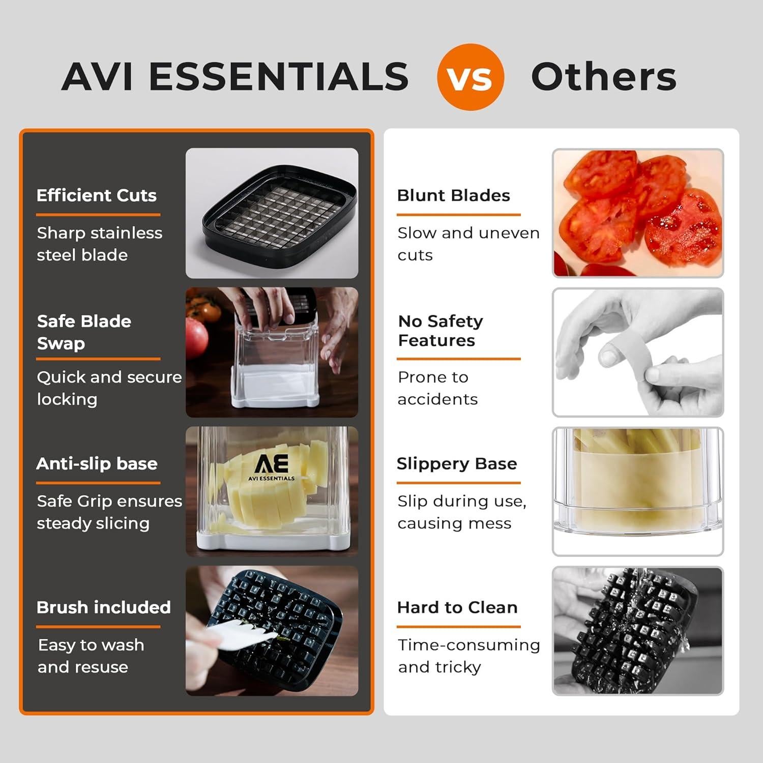 Cortador de Verduras Manual AVI ESSENTIALS con Cuchillas Intercambiables