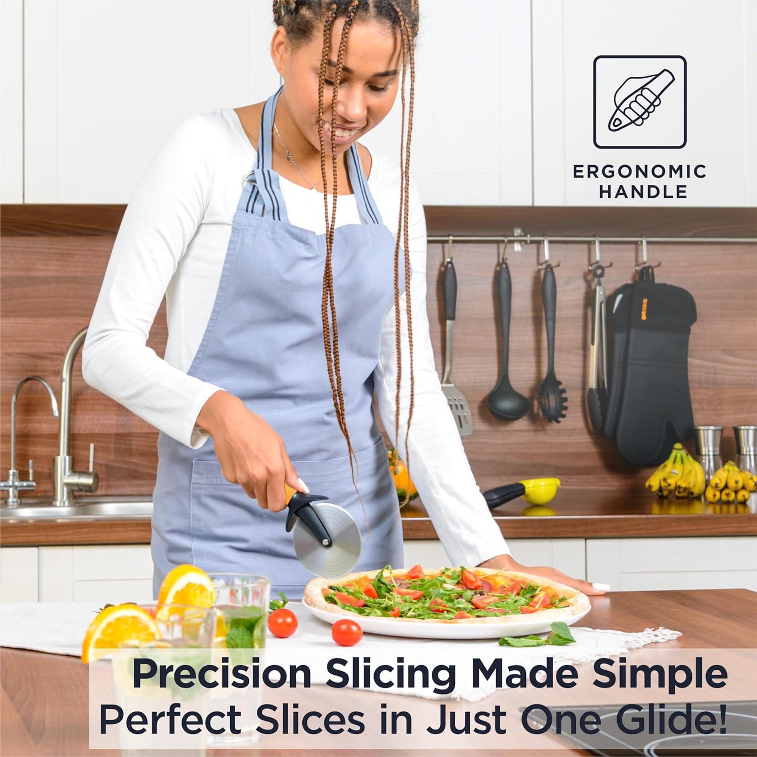 Cucharas Medidoras de Acero Inoxidable Deiss PRO + Cortador de Pizza