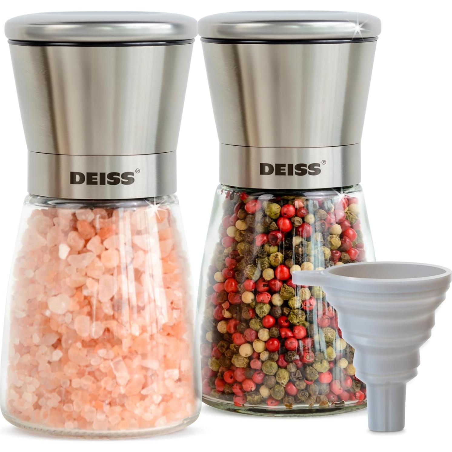 Conjunto Molinillos de Sal y Pimienta Deiss PRO + Tazas Medidoras