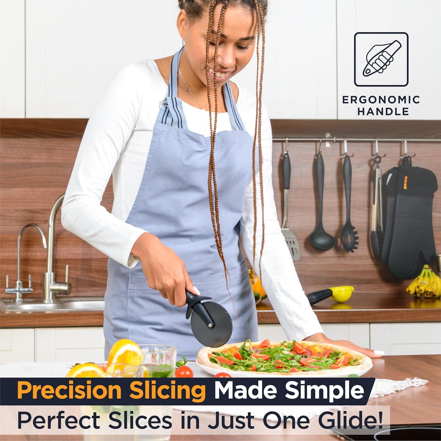 Juego de Molinillos de Sal y Pimienta Deiss PRO + Cortador de Pizza