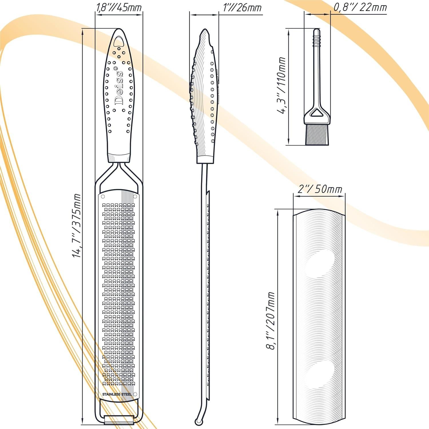 Cucharas Medidoras de Acero Inoxidable Deiss PRO y Rallador