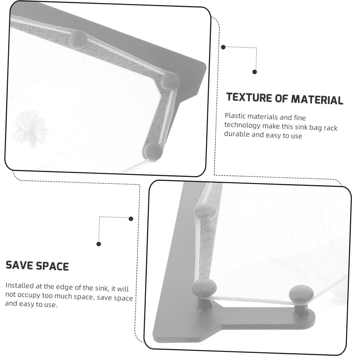 Soporte de colador triangular HAKIDZEL para fregadero - 3 piezas