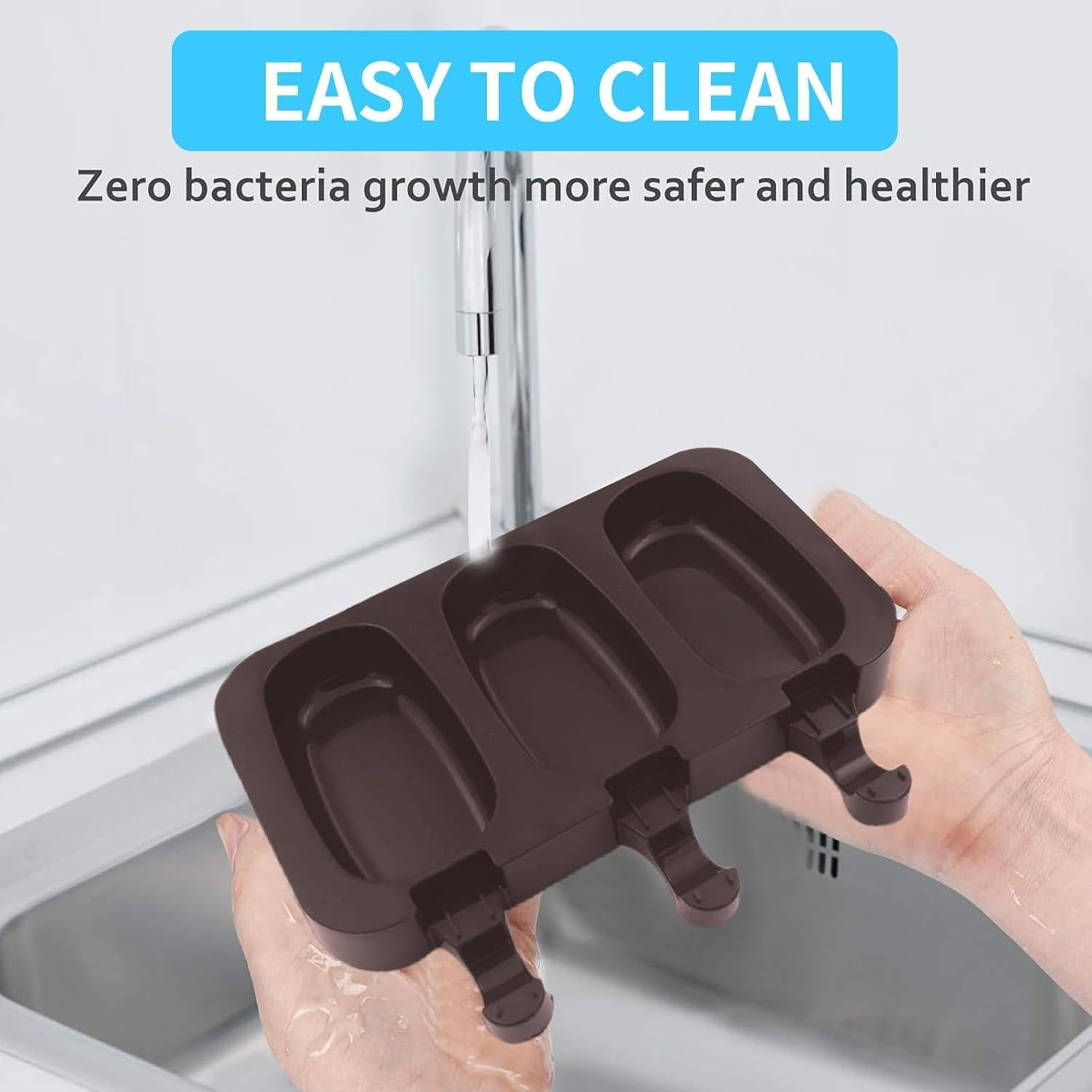 Juego de Moldes de Silicona para Paletas XPAPOV - 2 Pcs Ovalados